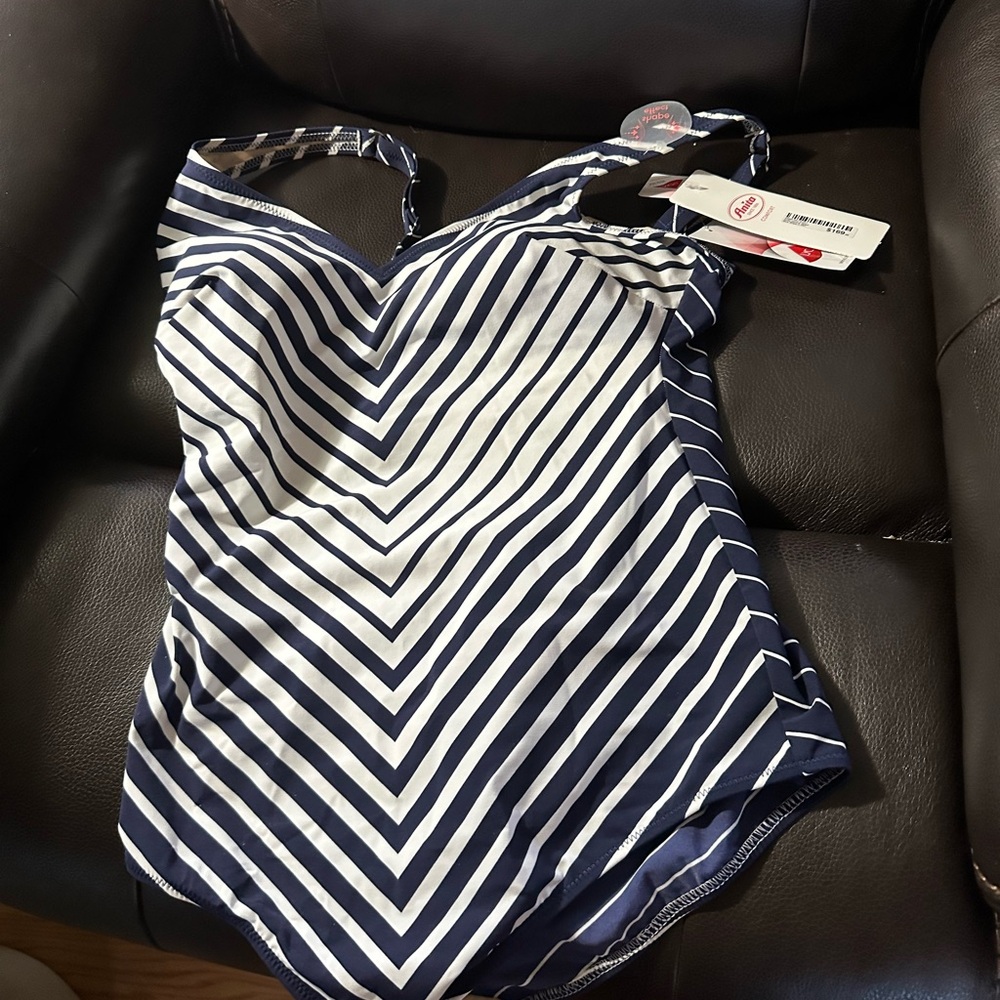Anita Navy and White Striped Swimwear